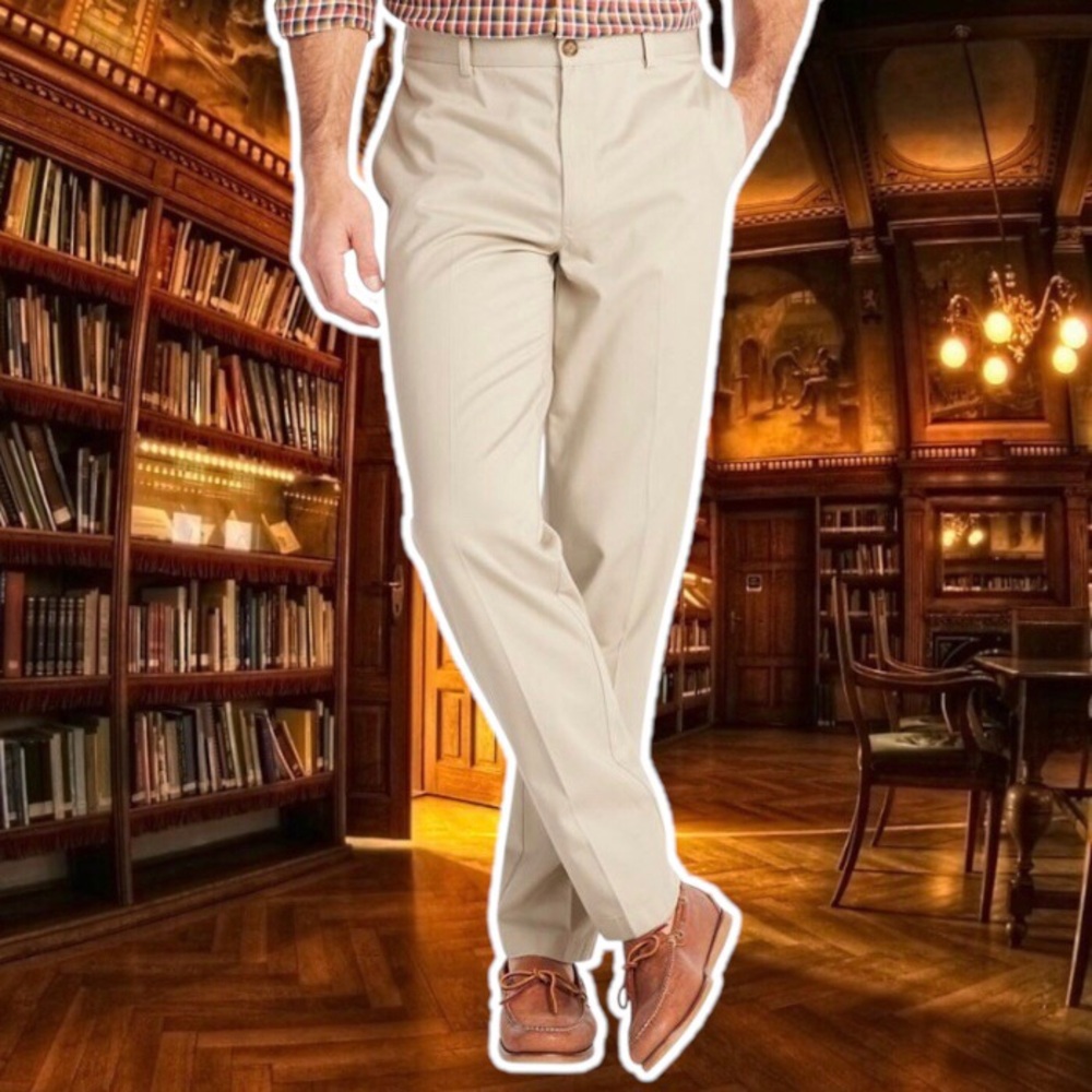 L.L.Bean Classic Fit Wrinkle-Free Double L Khaki Chinos, Size 36x36